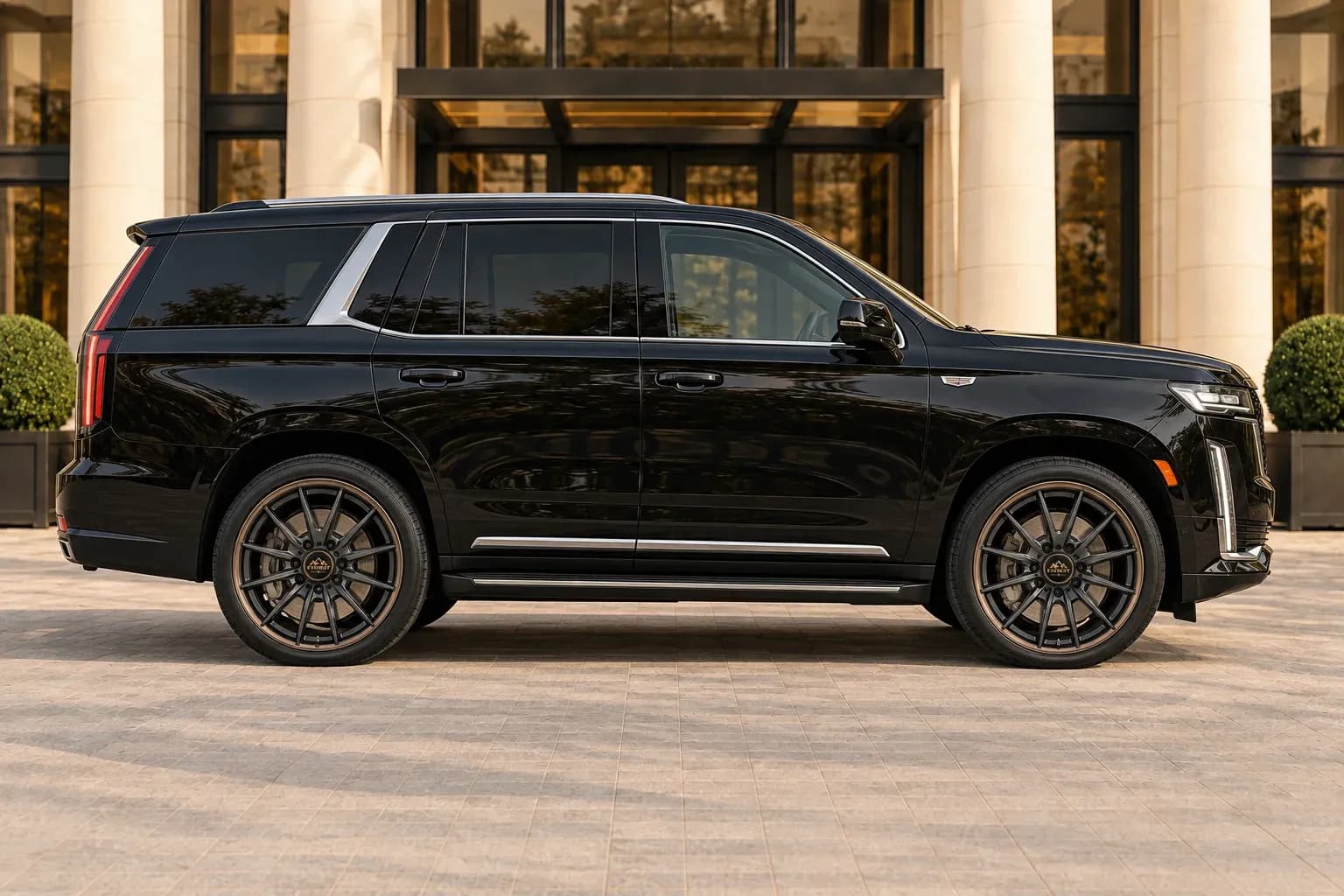 2021 Cadillac Escalade with EW-P-MP-006 wheel, side profile view