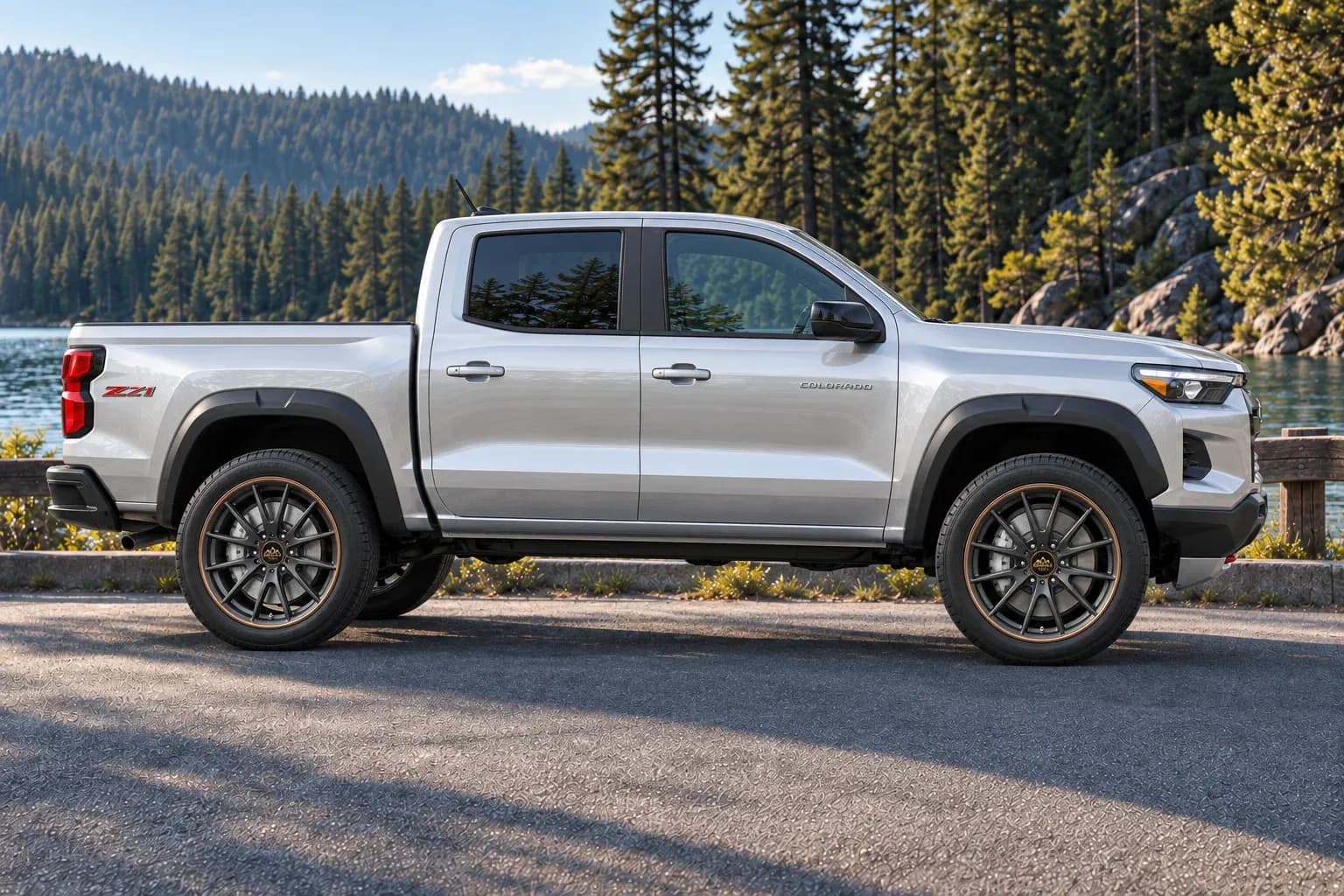 2023 Chevrolet Colorado with EW-P-MP-006 wheel, side profile view
