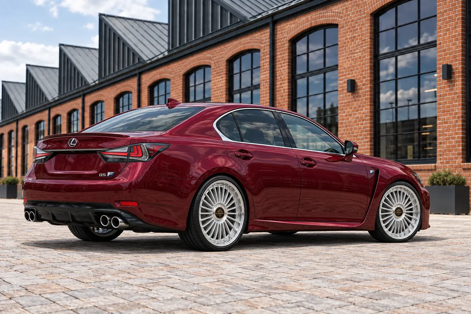 2016 Lexus GS F with EW-P-MP-009 wheel, rear right 45 view