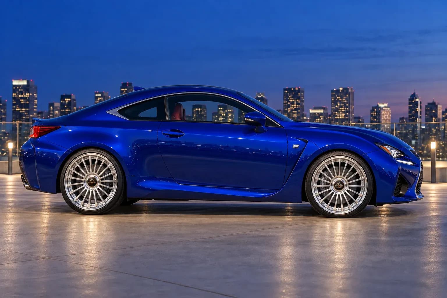 2016 Lexus RC F with EW-P-MP-009 wheel, side profile view