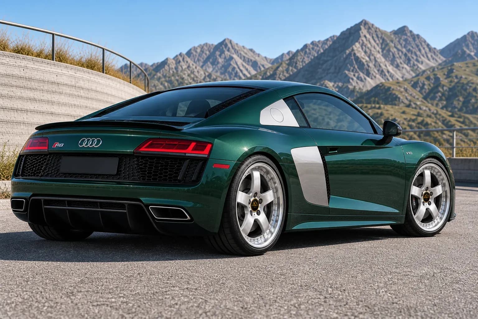 2017 Audi R8 with EW-P-MP-010 wheel, rear right 45 view