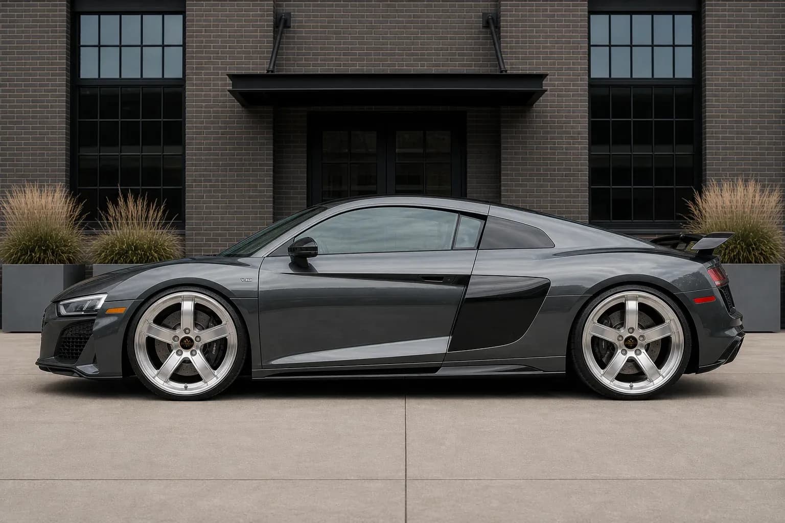 2017 Audi R8 with EW-P-MP-016 wheel, side profile view
