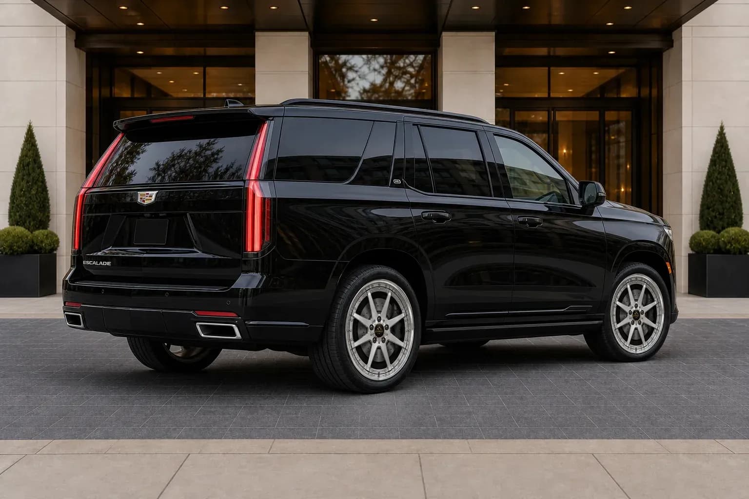 2023 Cadillac Escalade with EW-P-MP-018 wheel, rear right 45 view