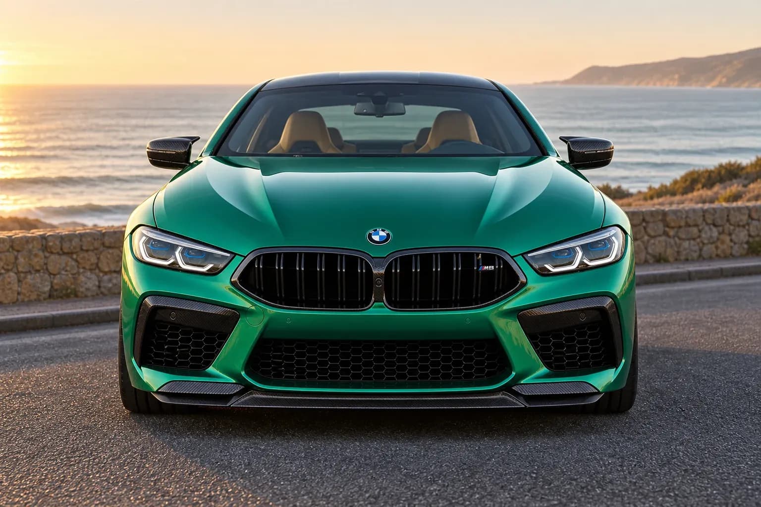 2020 BMW M8 with EW-P-MP-020 wheel, front 0 view