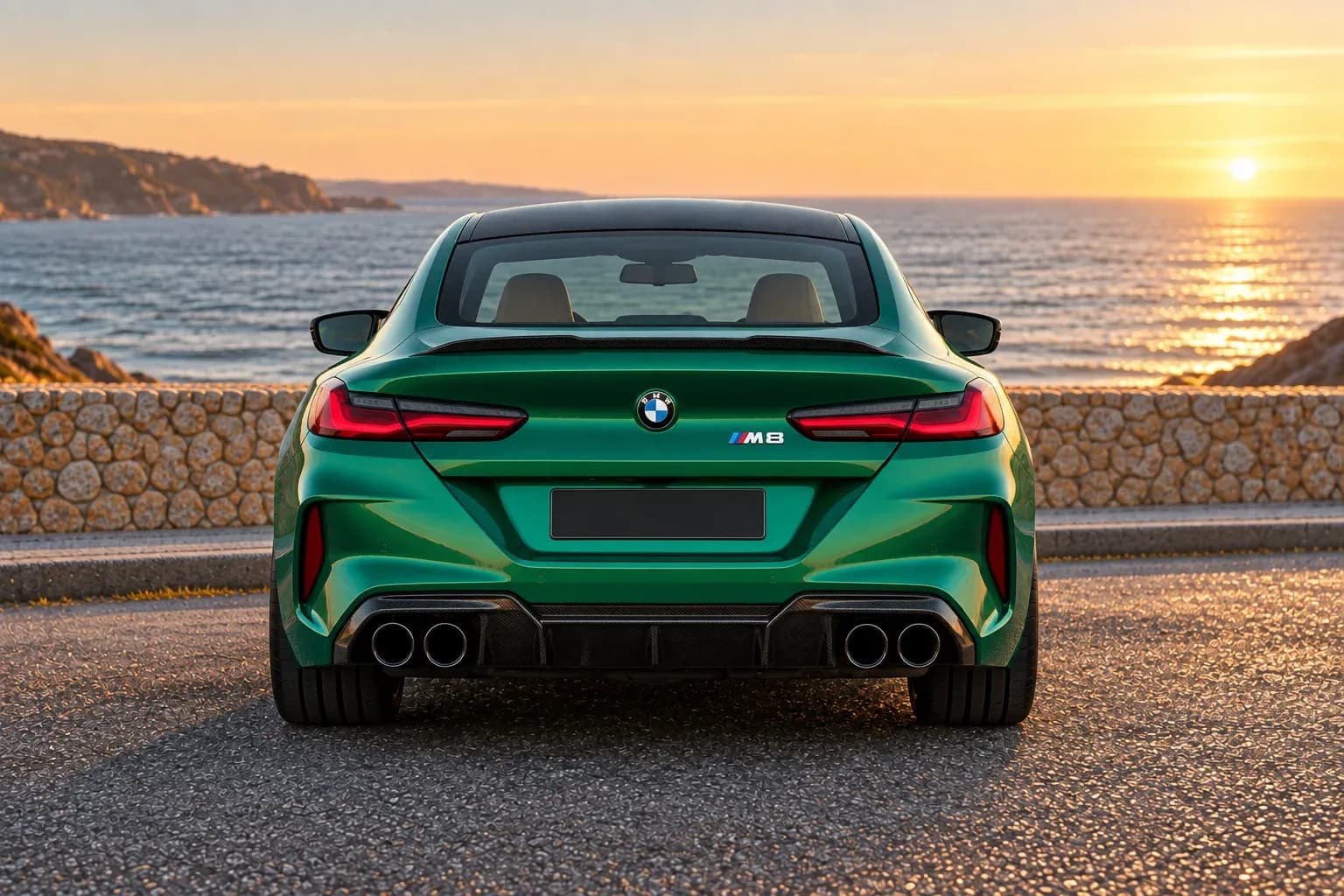 2020 BMW M8 with EW-P-MP-020 wheel, rear 0 view