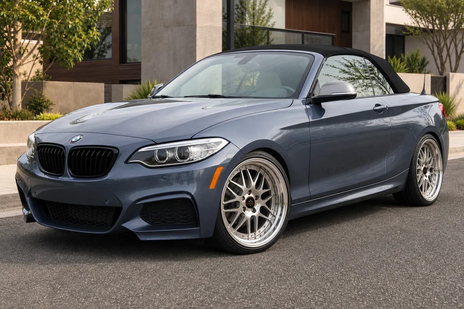 2015 BMW 2 Series with EW-P-MP-021 wheel, front right 45 view