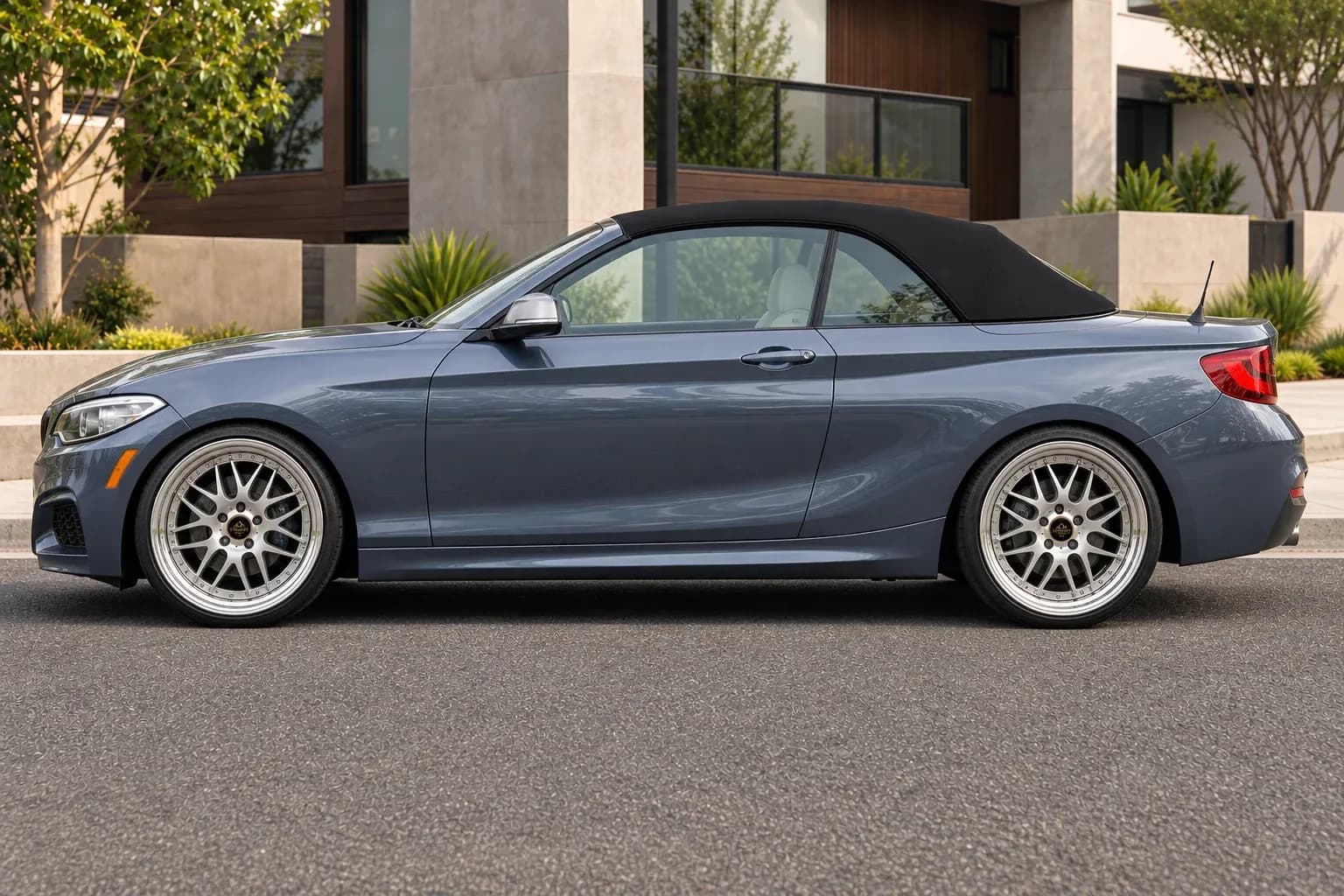 2015 BMW 2 Series with EW-P-MP-021 wheel, side profile view