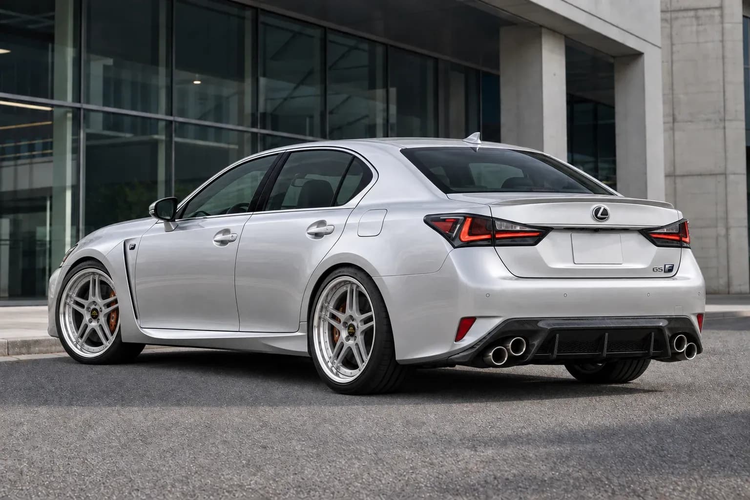 2020 Lexus GS F with EW-P-MP-023 wheel, rear right 45 view