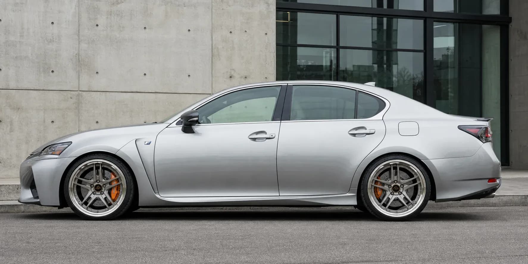 2020 Lexus GS F with EW-P-MP-023 wheel, side profile view