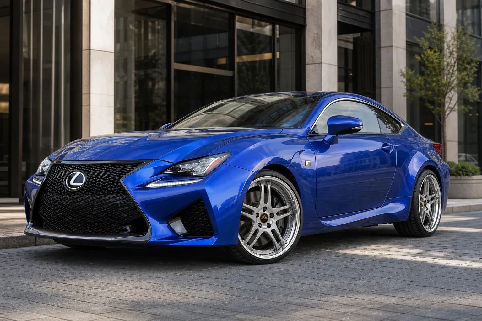 2016 Lexus RC F with EW-P-MP-023 wheel, front right 45 view