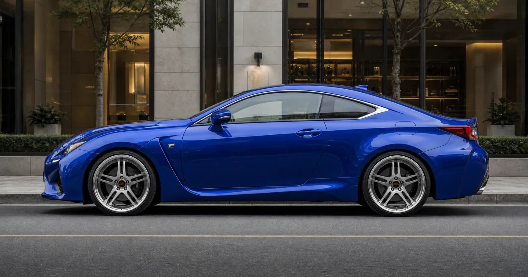 2016 Lexus RC F with EW-P-MP-023 wheel, side profile view
