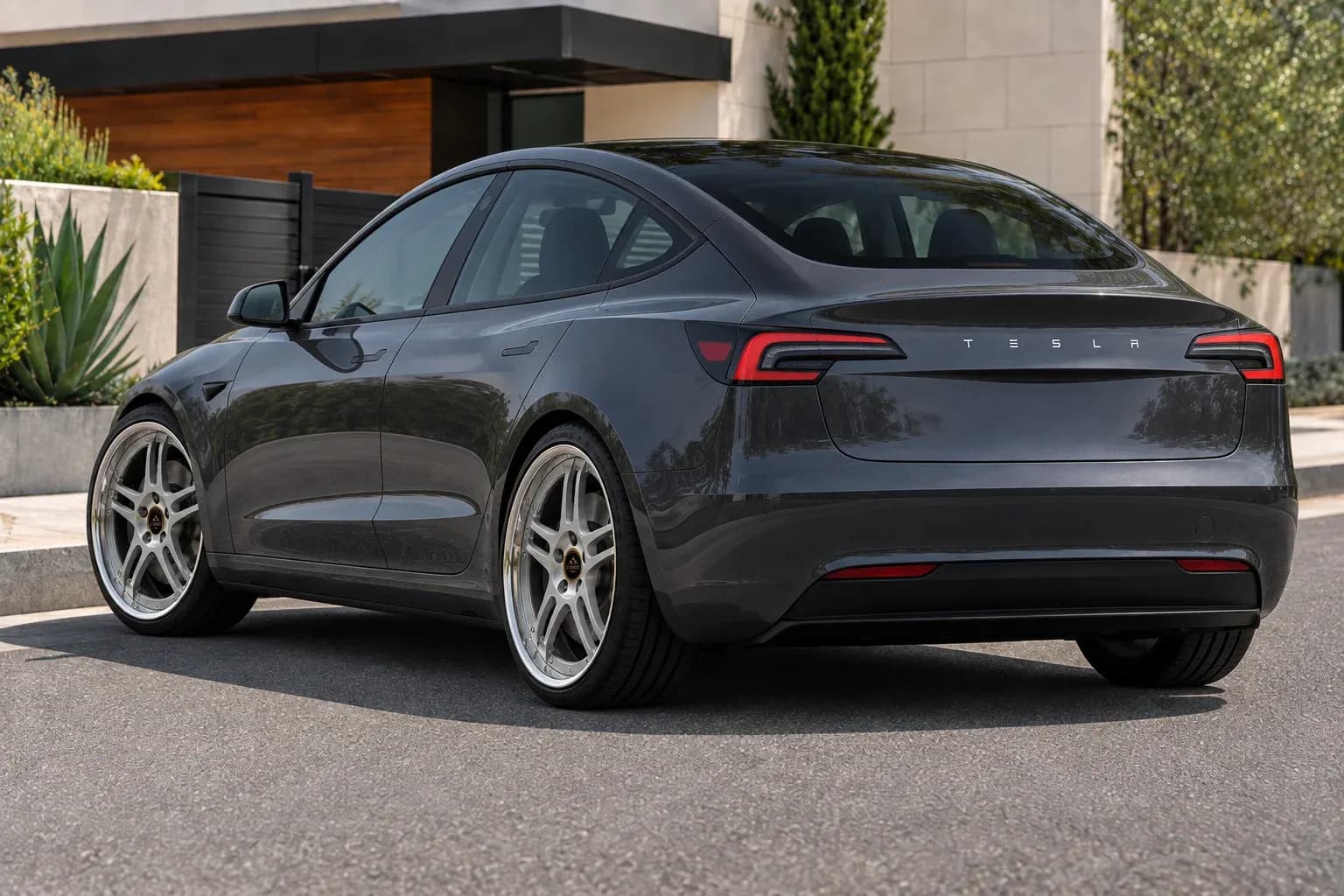 2024 Tesla Model 3 with EW-P-MP-023 wheel, rear right 45 view