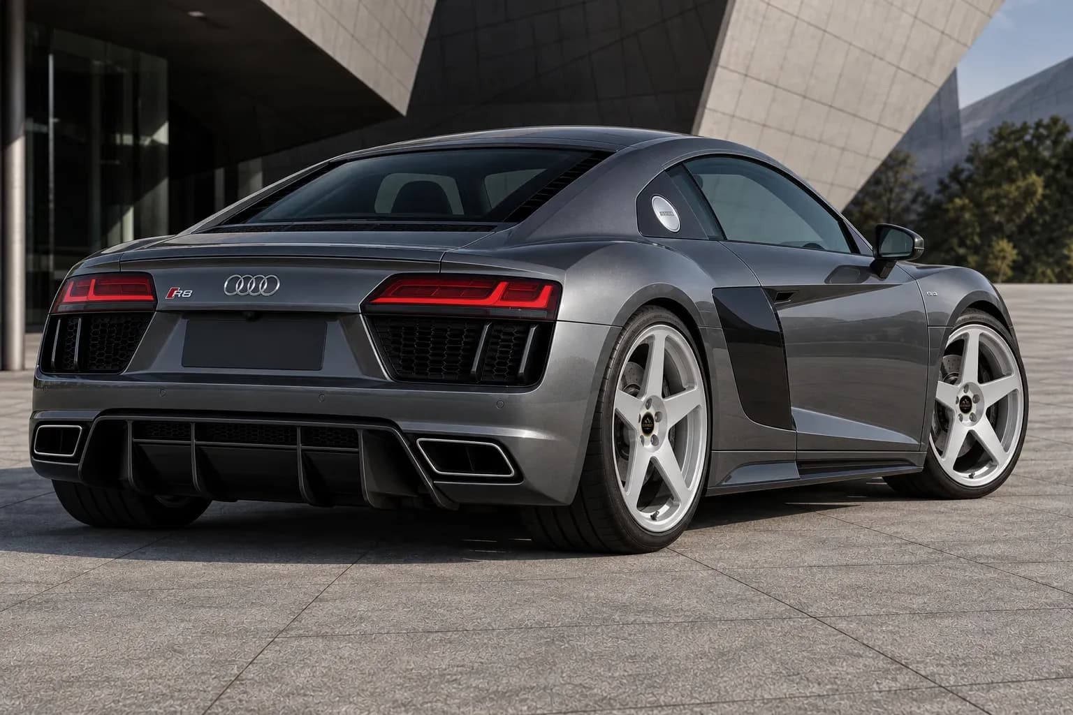 2017 Audi R8 with EW-P-MP-025 wheel, rear right 45 view