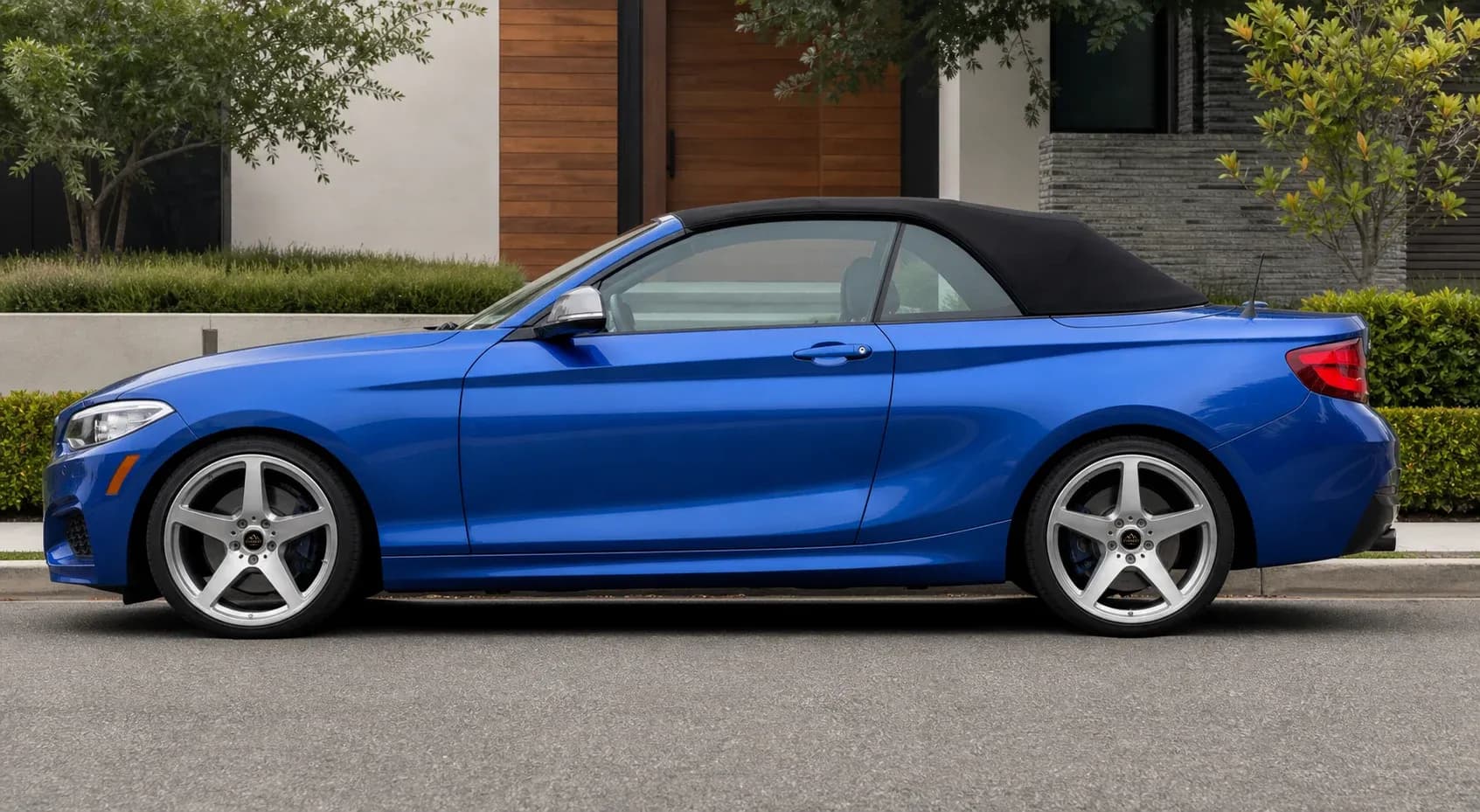 2015 BMW 2 Series with EW-P-MP-025 wheel, side profile view