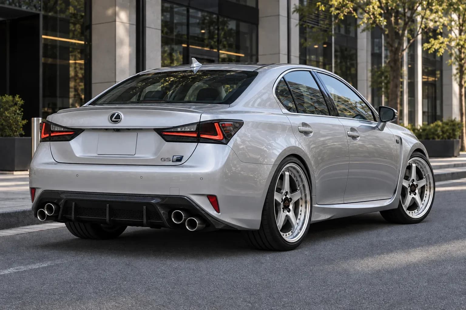 2020 Lexus GS F with EW-P-MP-026 wheel, rear right 45 view