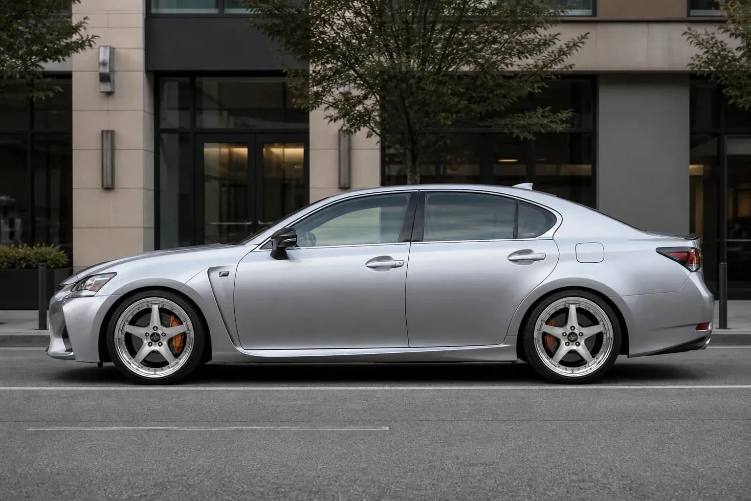 2020 Lexus GS F with EW-P-MP-026 wheel, side profile view