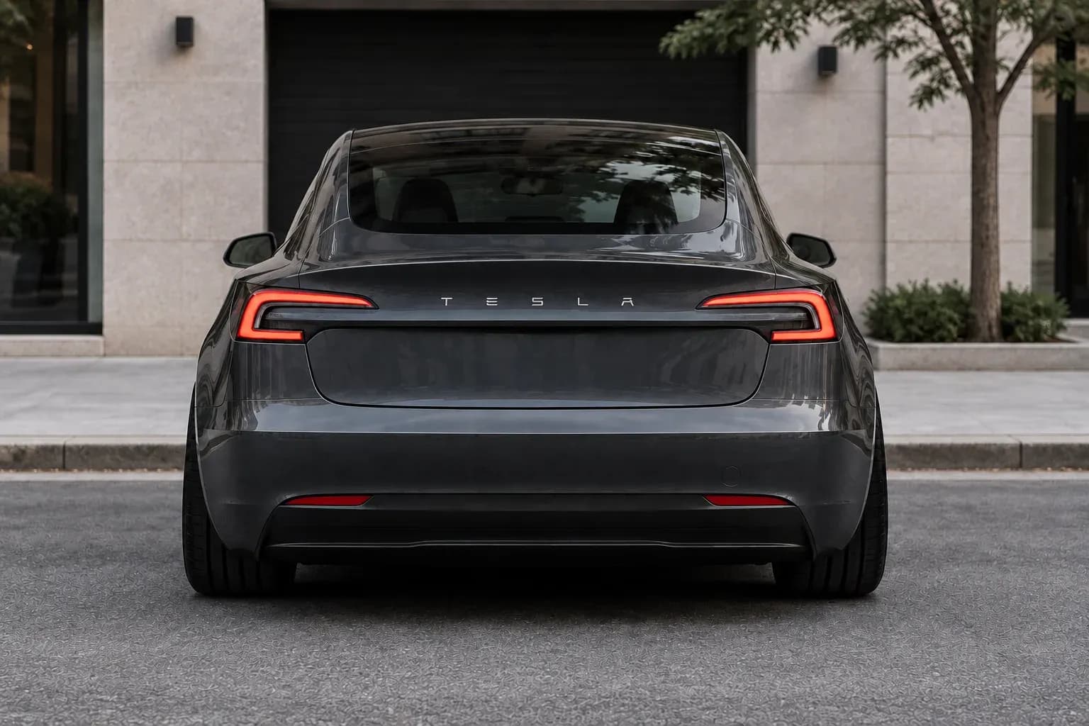 2024 Tesla Model 3 with EW-P-MP-026 wheel, rear 0 view