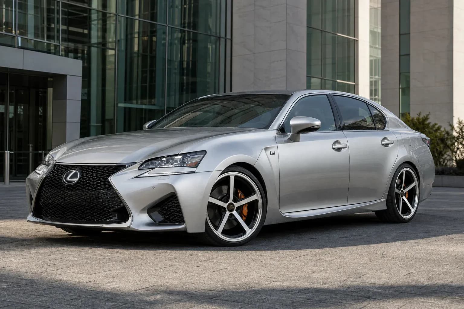 2020 Lexus GS F with EW-P-MP-029 wheel, front right 45 view