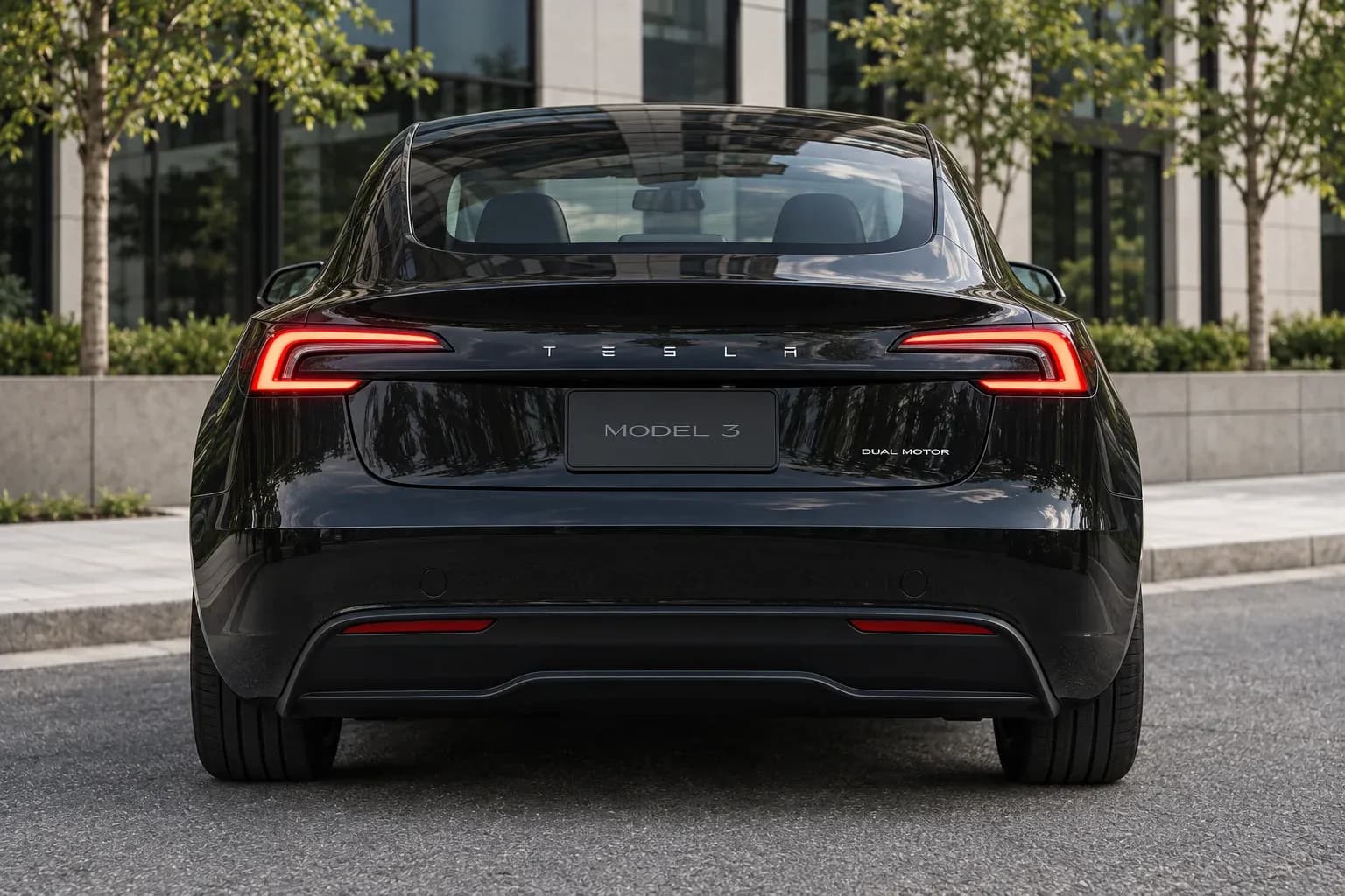 2024 Tesla Model 3 with EW-P-MP-029 wheel, rear 0 view