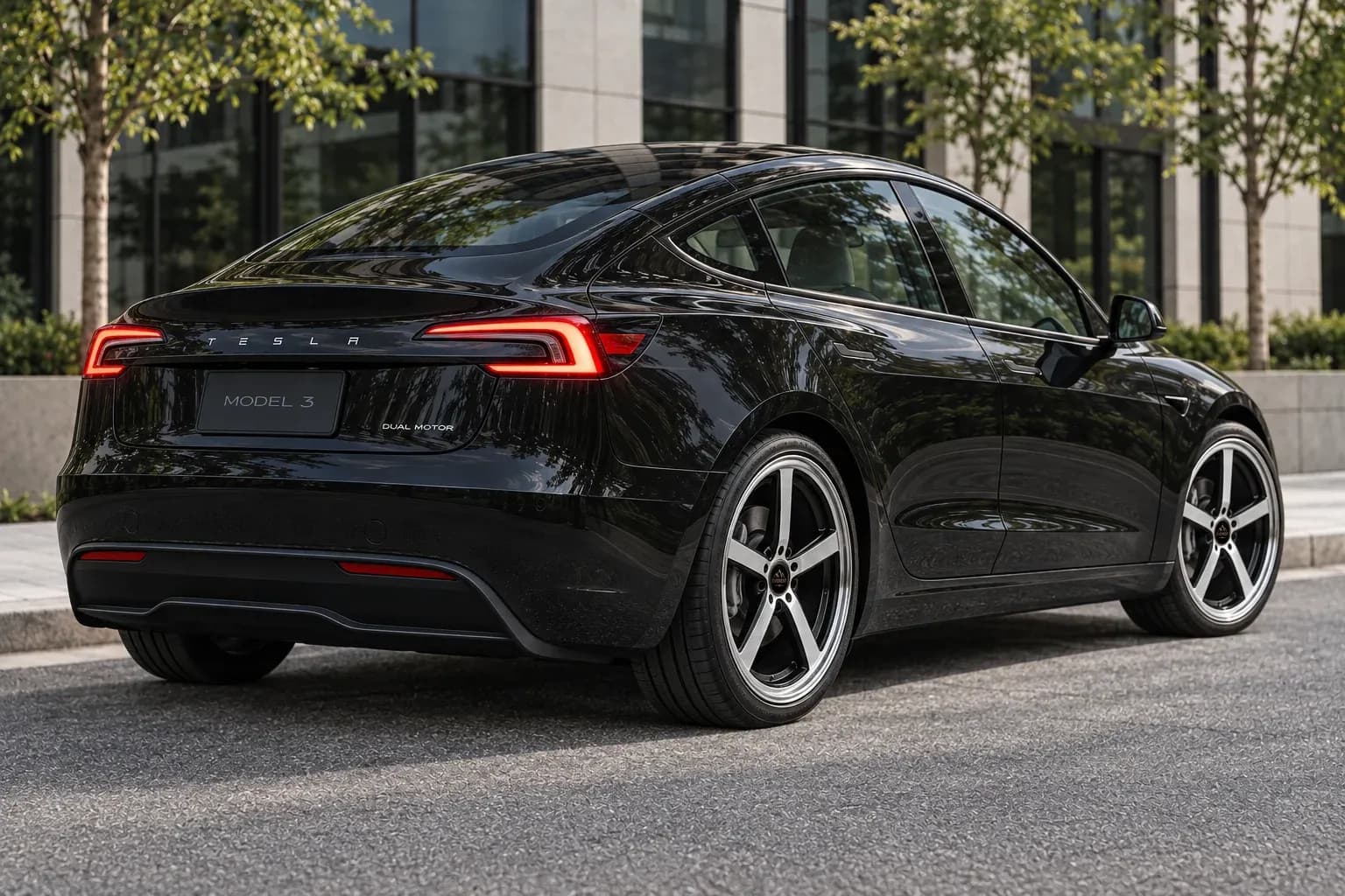 2024 Tesla Model 3 with EW-P-MP-029 wheel, rear right 45 view