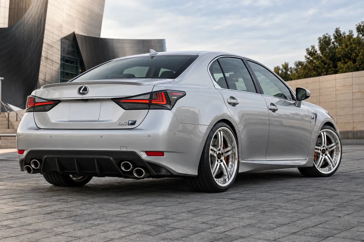 2020 Lexus GS F with EW-P-MP-030 wheel, rear right 45 view