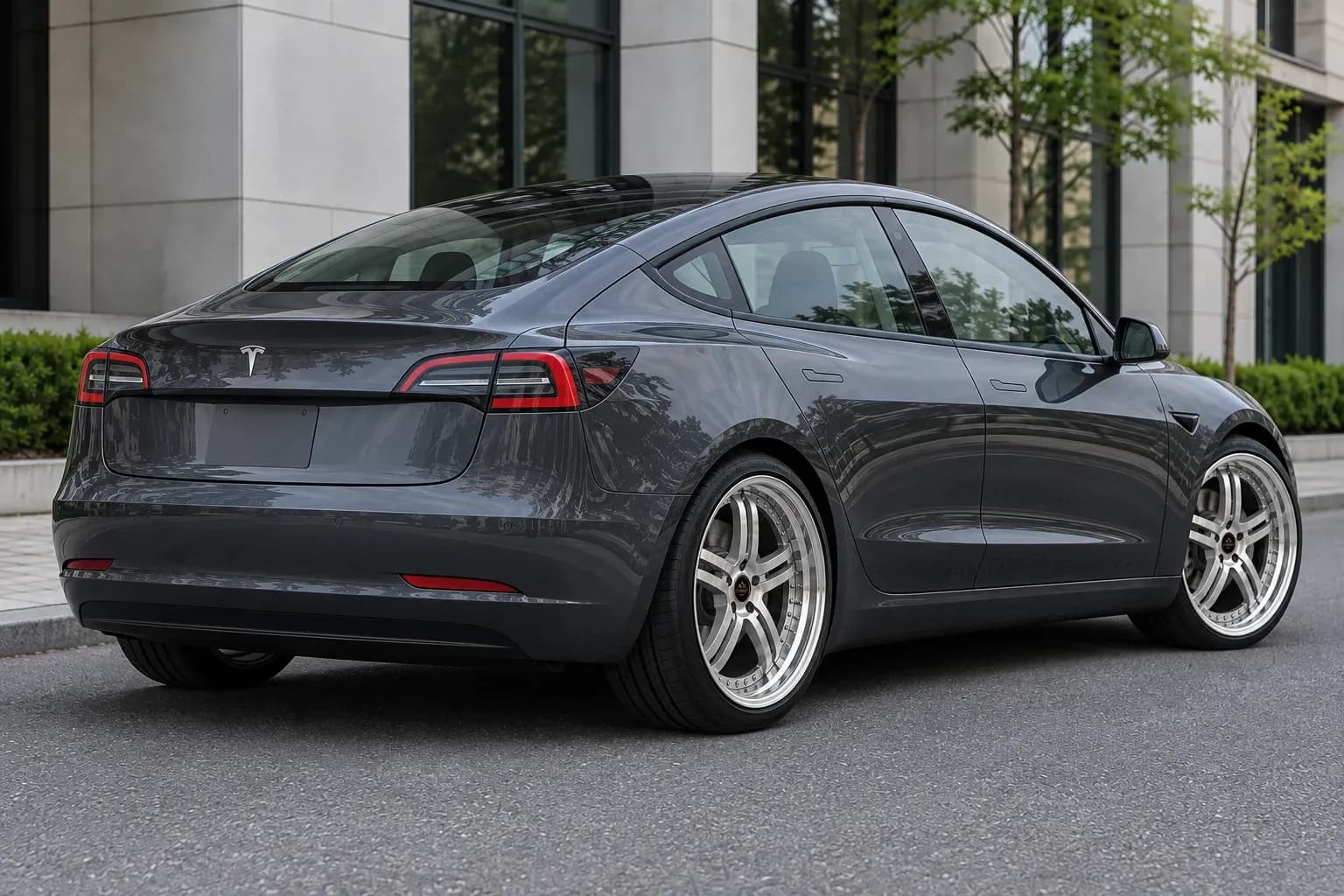 2023 Tesla Model 3 with EW-P-MP-030 wheel, rear right 45 view