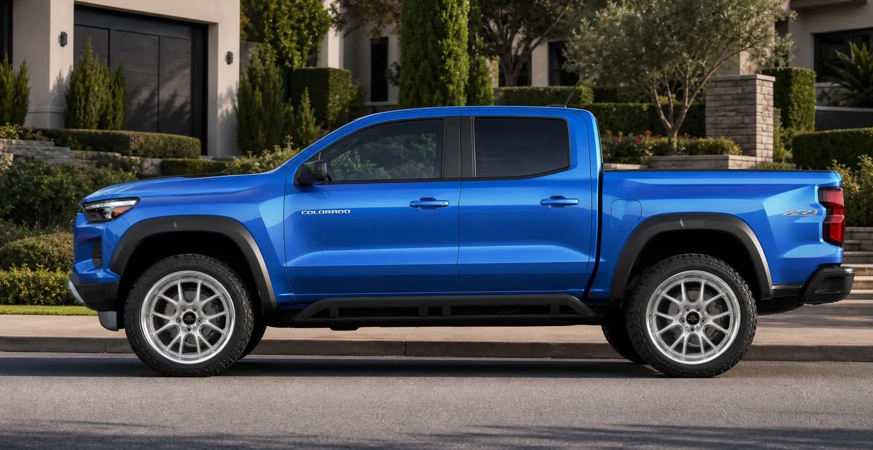 2025 Chevrolet Colorado with EW-P-MP-035 wheel, side profile view