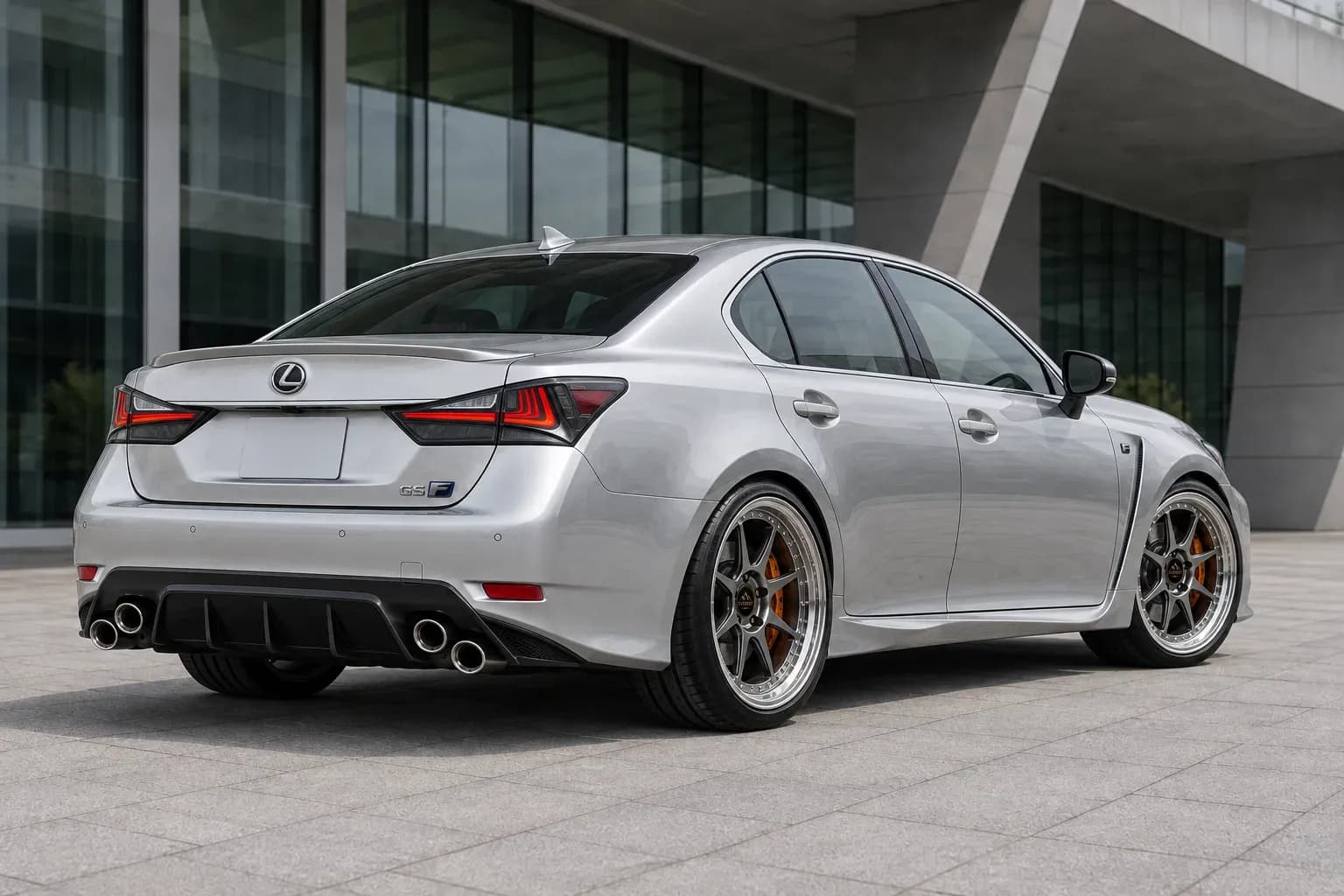 2020 Lexus GS F with EW-P-MP-038 wheel, rear right 45 view