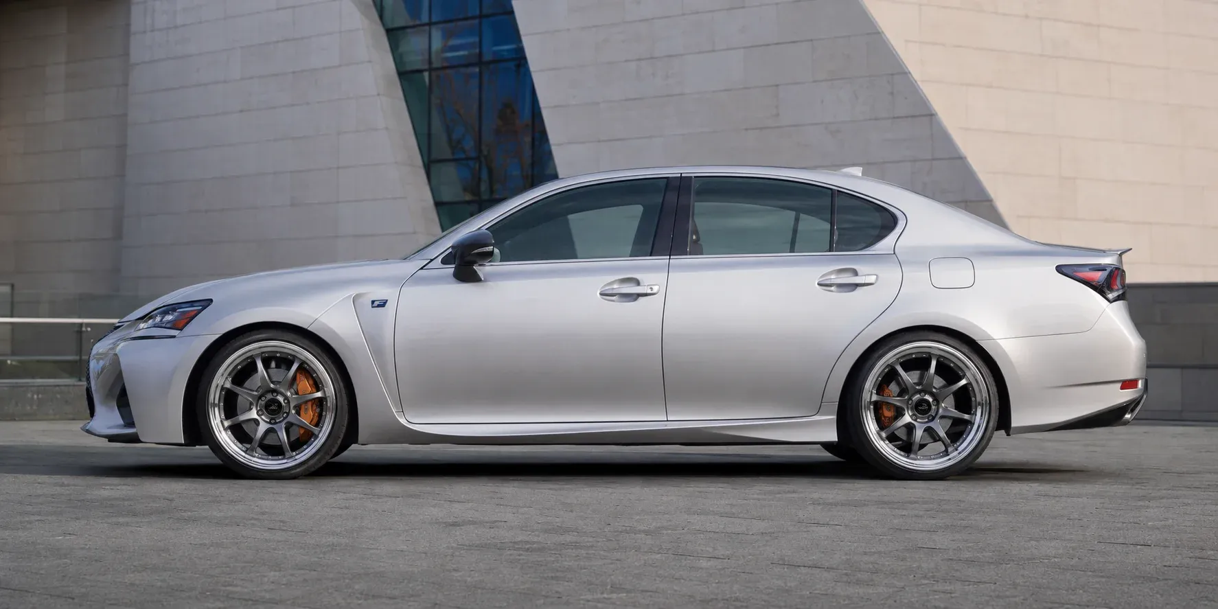 2020 Lexus GS F with EW-P-MP-038 wheel, side profile view