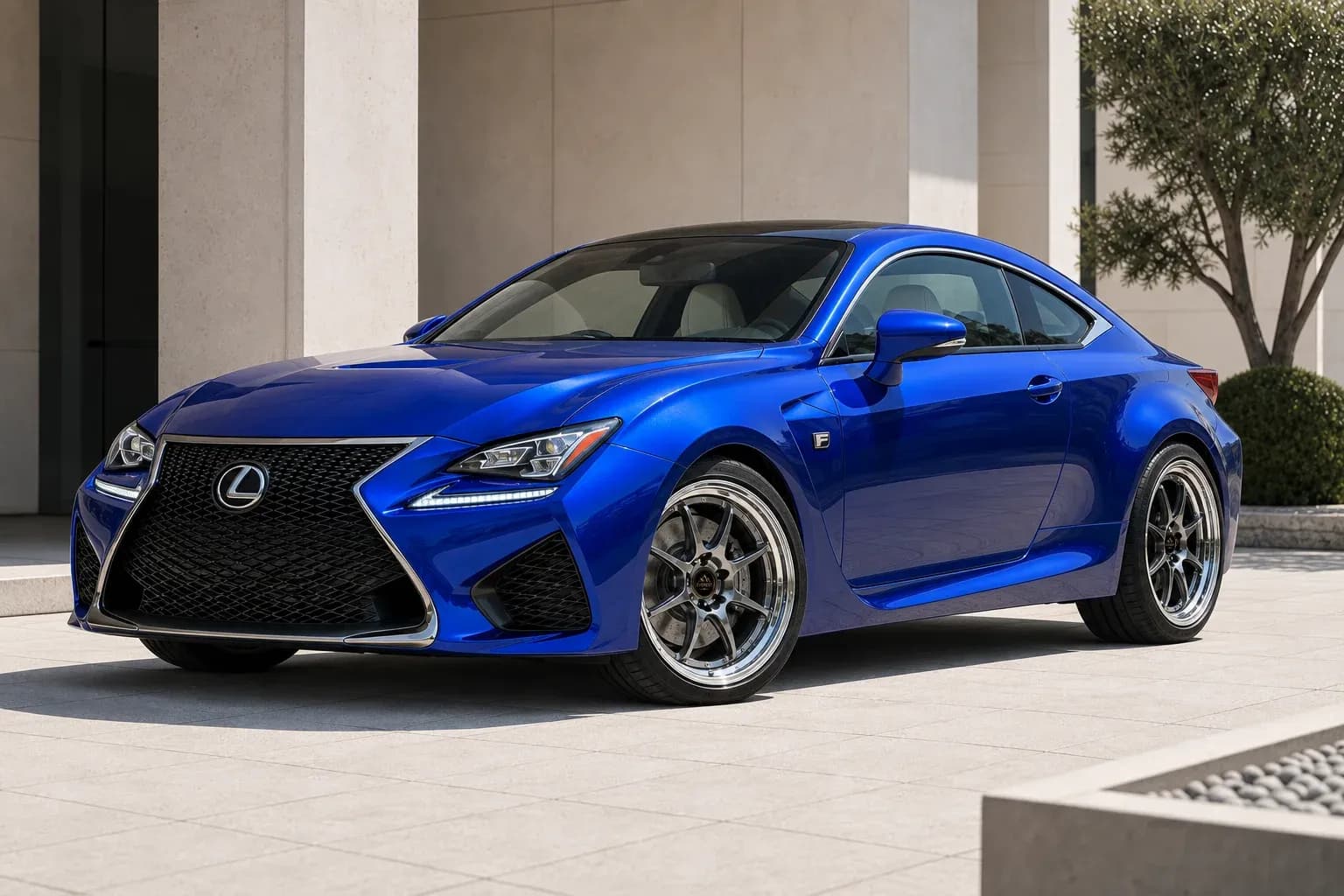 2016 Lexus RC F with EW-P-MP-038 wheel, front right 45 view