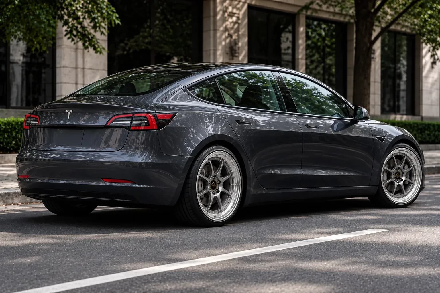 2023 Tesla Model 3 with EW-P-MP-038 wheel, rear right 45 view