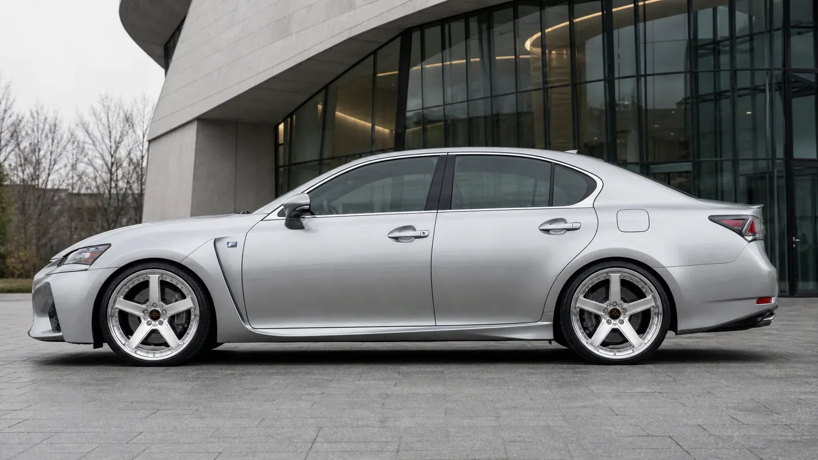 2020 Lexus GS F with EW-P-MP-043 wheel, side profile view