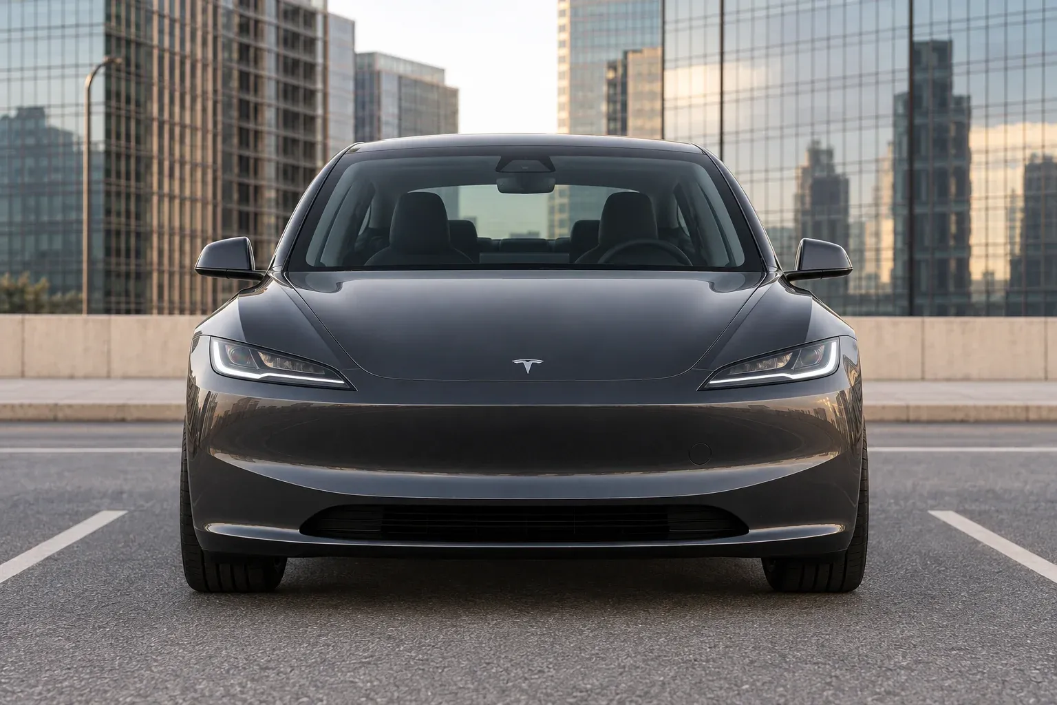 2024 Tesla Model 3 with EW-P-MP-043 wheel, front 0 view