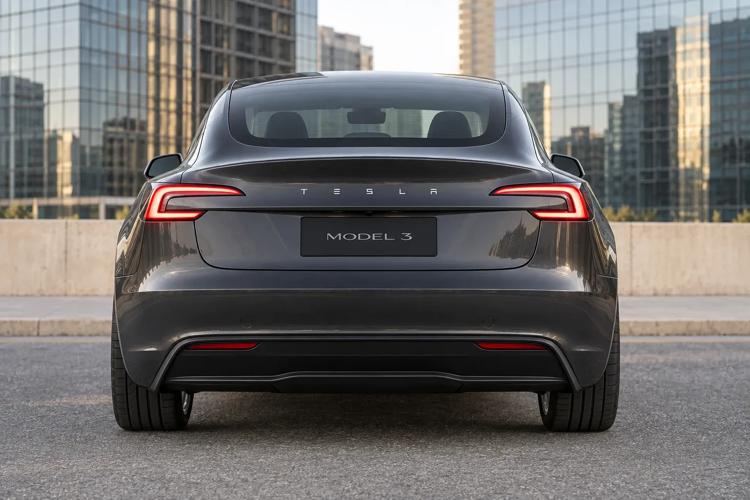 2024 Tesla Model 3 with EW-P-MP-043 wheel, rear 0 view