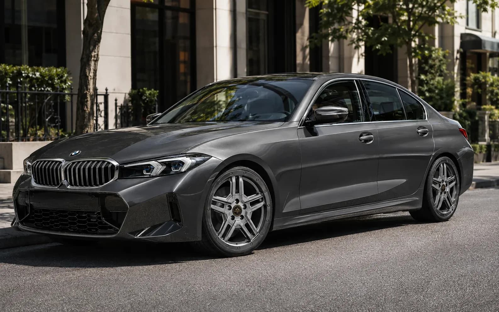 2023 BMW 3 Series with EW-S-CS-001 wheel, front right 45 view