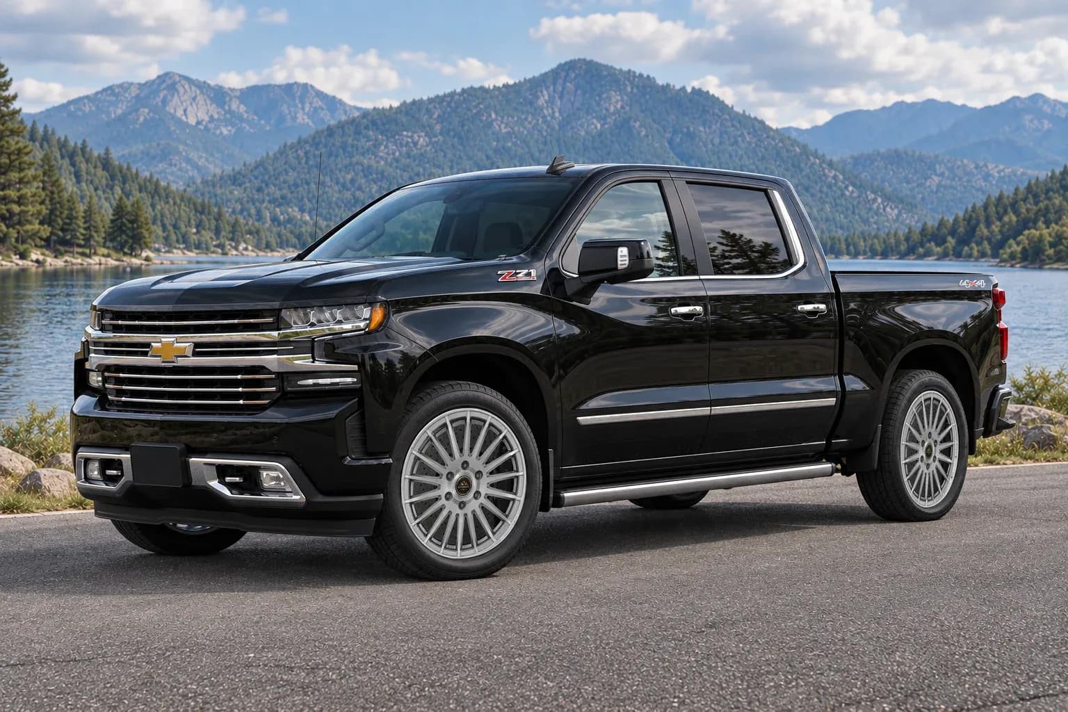 2021 Chevrolet Cheyenne with EW-S-CS-002 wheel, front right 45 view