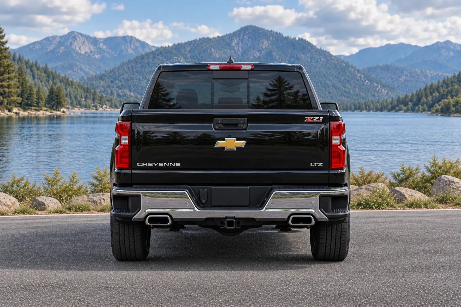 2021 Chevrolet Cheyenne with EW-S-CS-002 wheel, rear 0 view