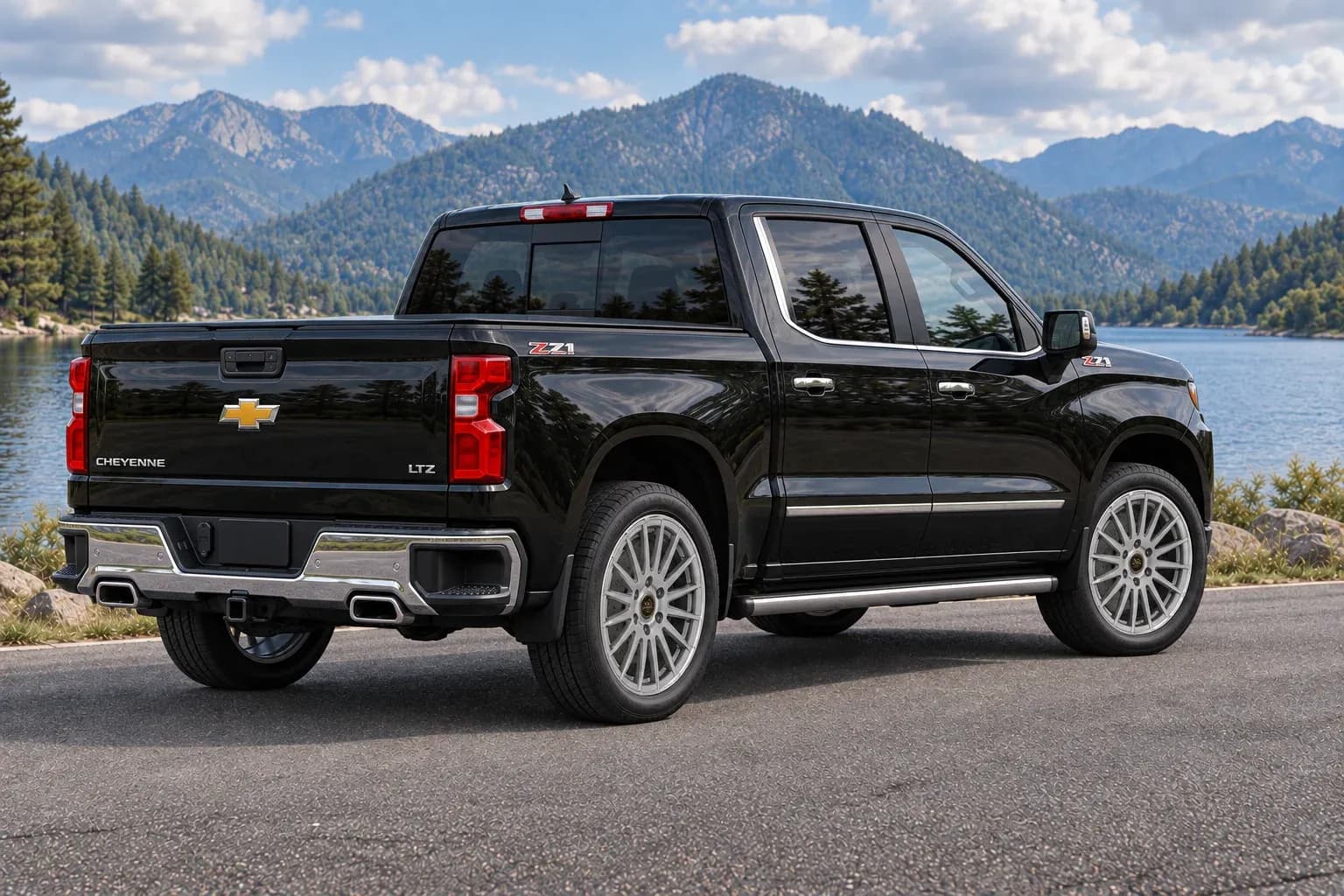 2021 Chevrolet Cheyenne with EW-S-CS-002 wheel, rear right 45 view