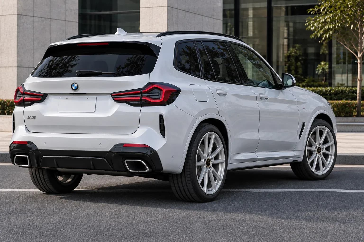 2022 BMW X3 with EW-S-FF-001 wheel, rear right 45 view
