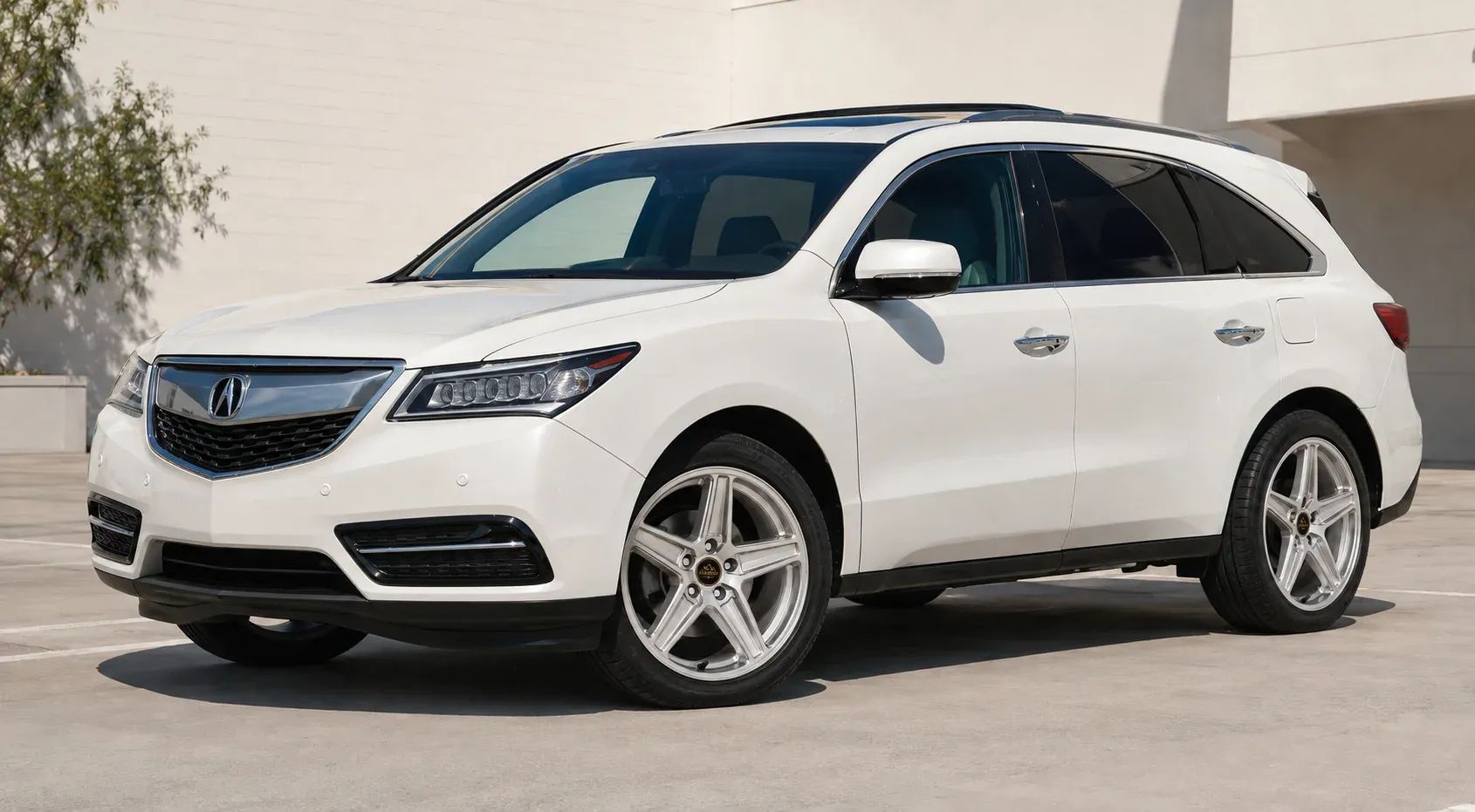 2014 Acura MDX with EW-S-MF-001 wheel, front right 45 view