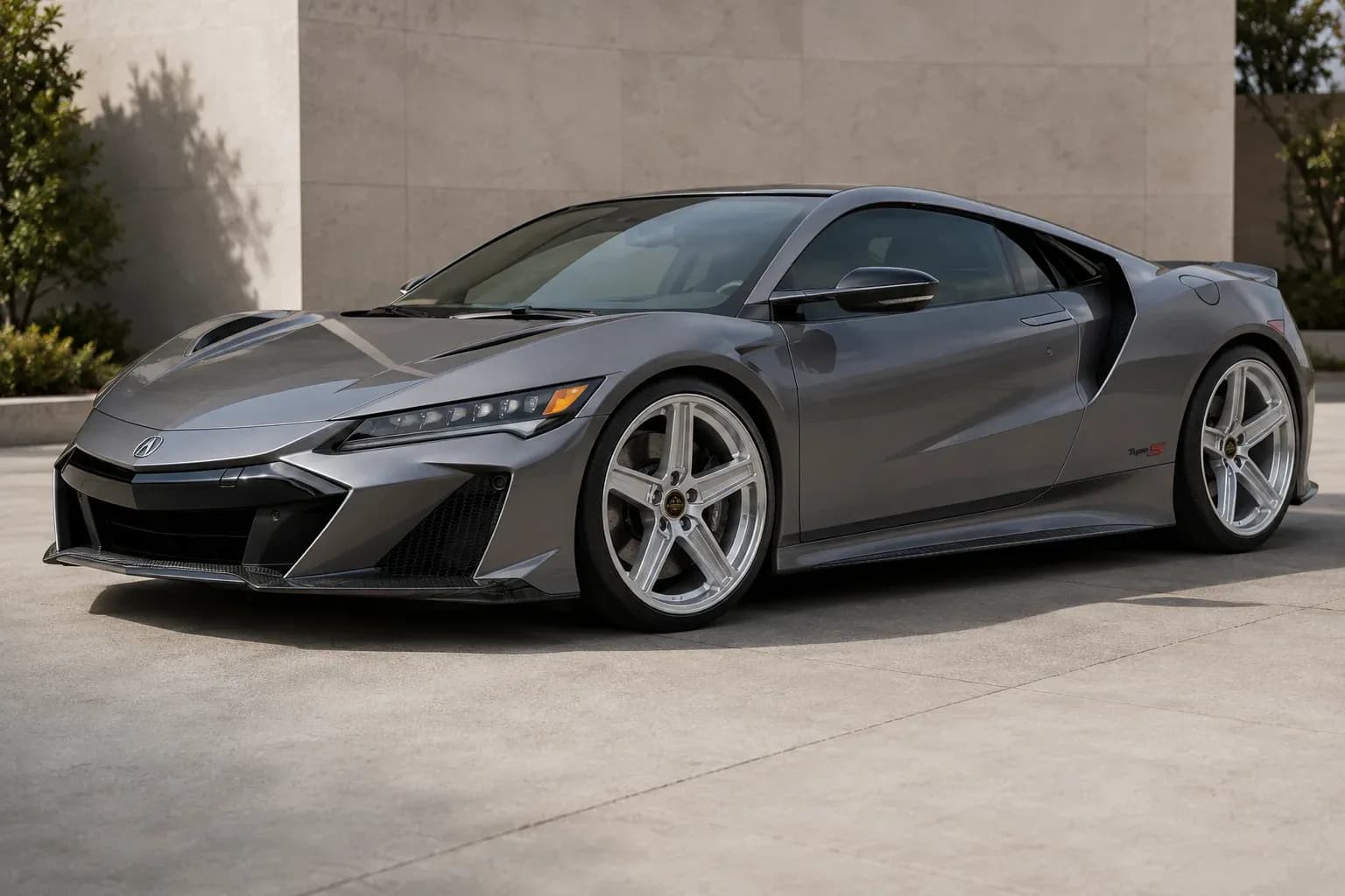2022 Acura NSX with EW-S-MF-001 wheel, front right 45 view