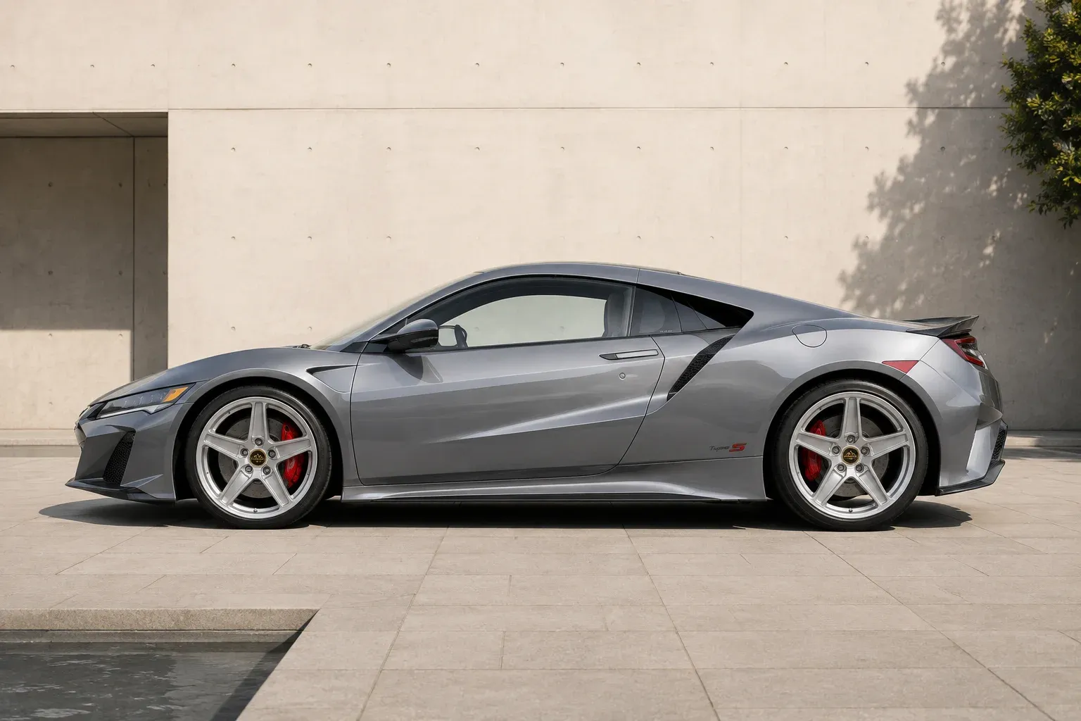 2022 Acura NSX with EW-S-MF-001 wheel, side profile view