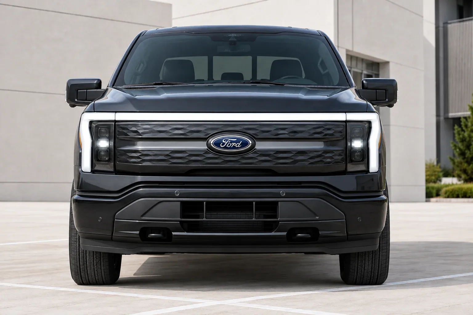 2022 Ford F-150 Lightning with EW-S-MF-002 wheel, front 0 view