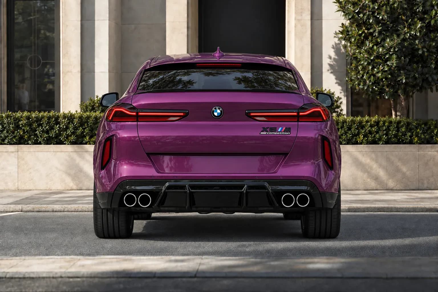 2024 BMW X6 M with EW-S-MF-003 wheel, rear 0 view