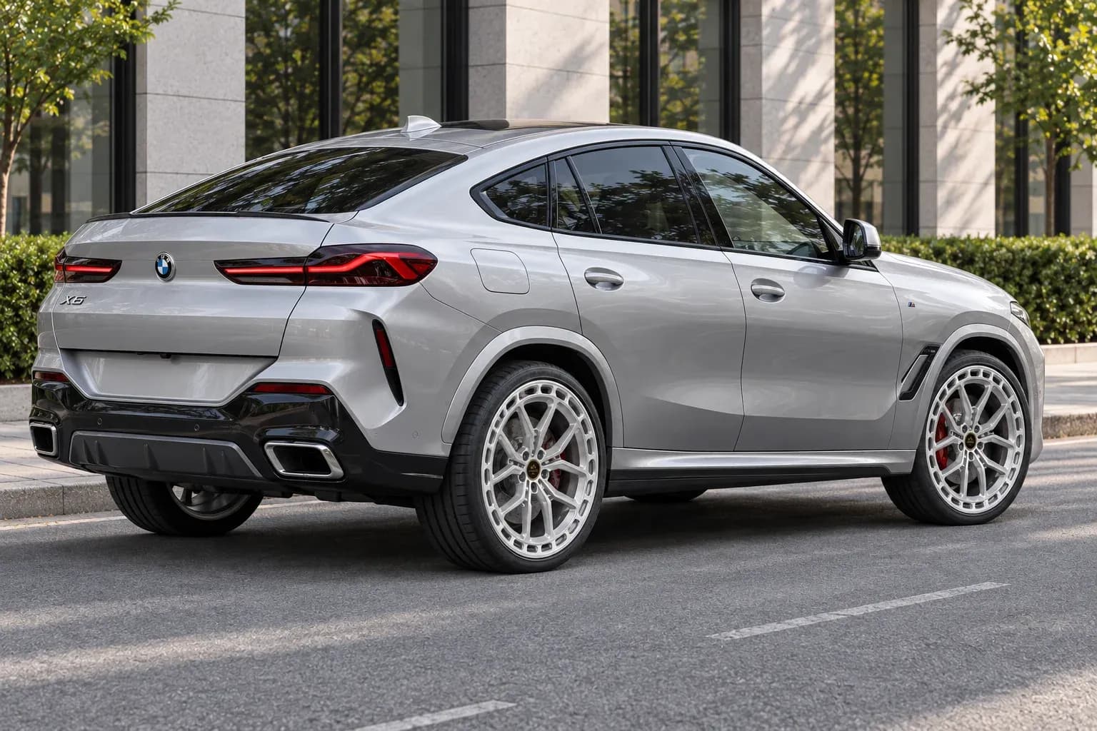 2024 BMW X6 with EW-S-MF-003 wheel, rear right 45 view