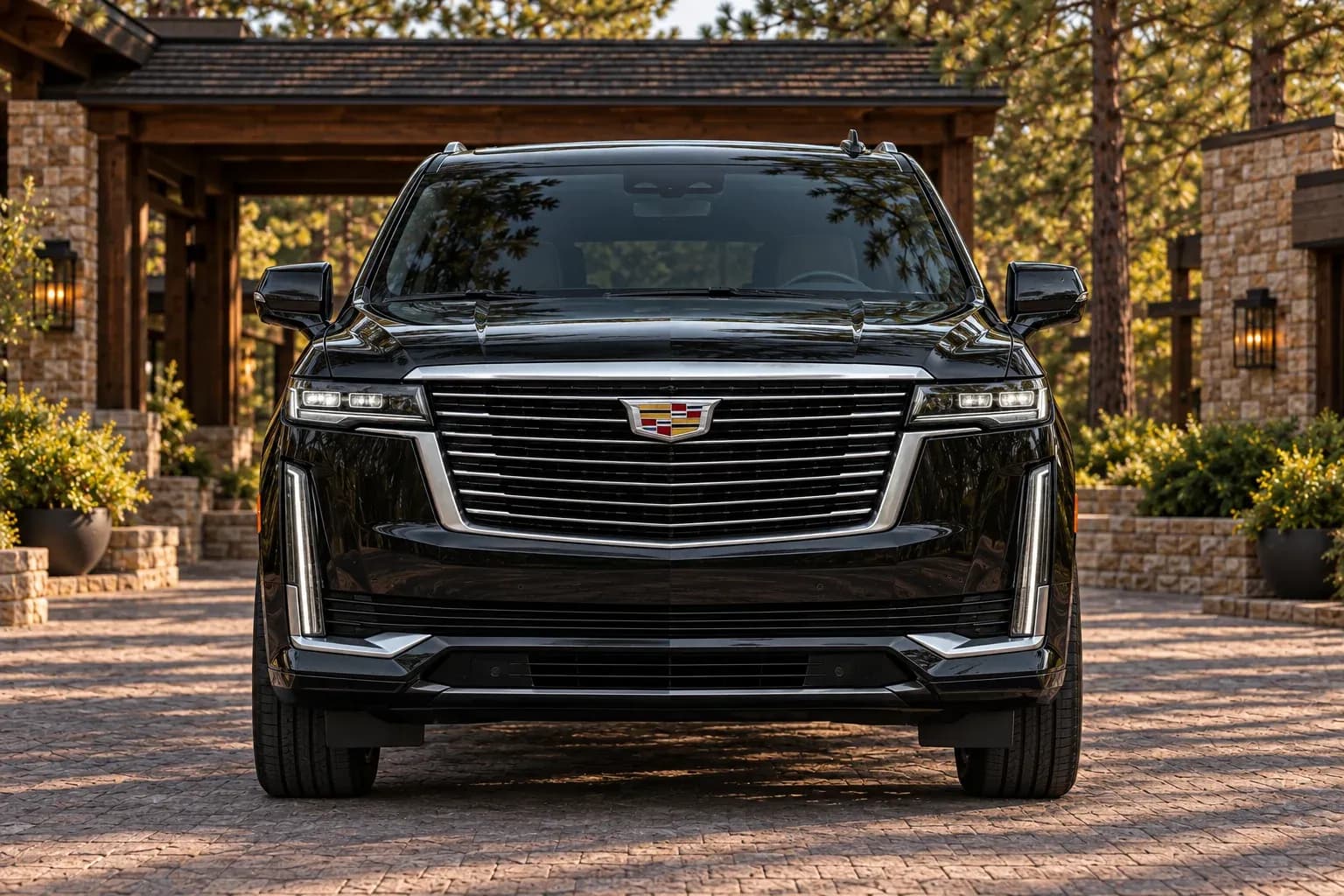 2021 Cadillac Escalade with EW-S-MF-004 wheel, front 0 view