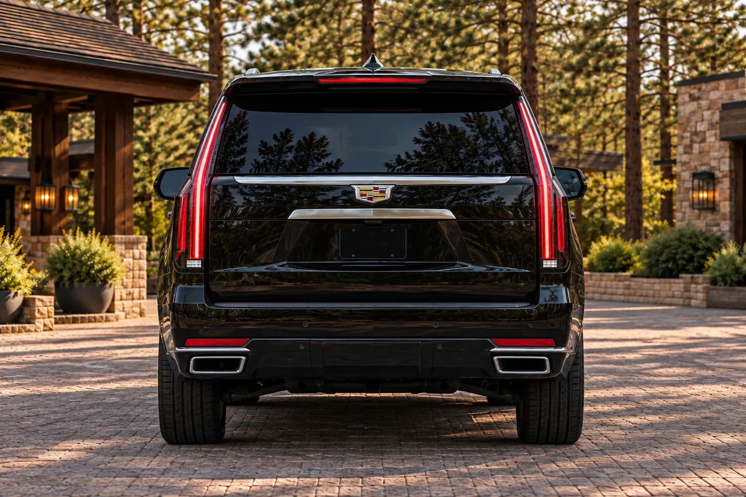 2021 Cadillac Escalade with EW-S-MF-004 wheel, rear 0 view