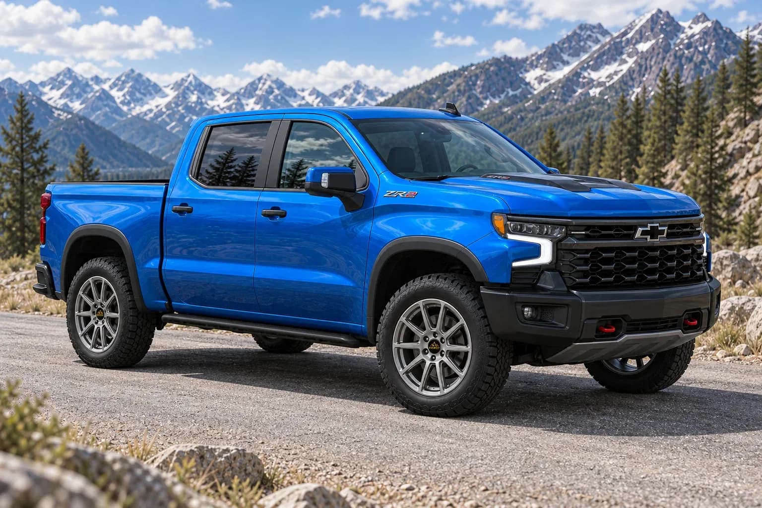 2022 Chevrolet Cheyenne with EW-S-MF-004 wheel, front right 45 view