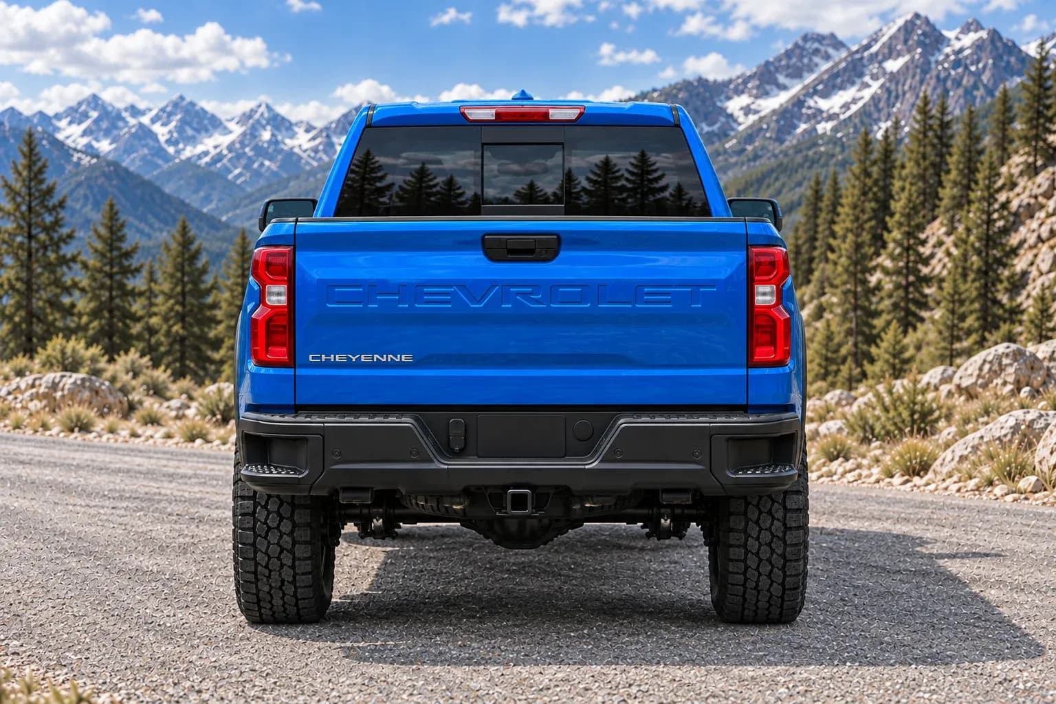 2022 Chevrolet Cheyenne with EW-S-MF-004 wheel, rear 0 view