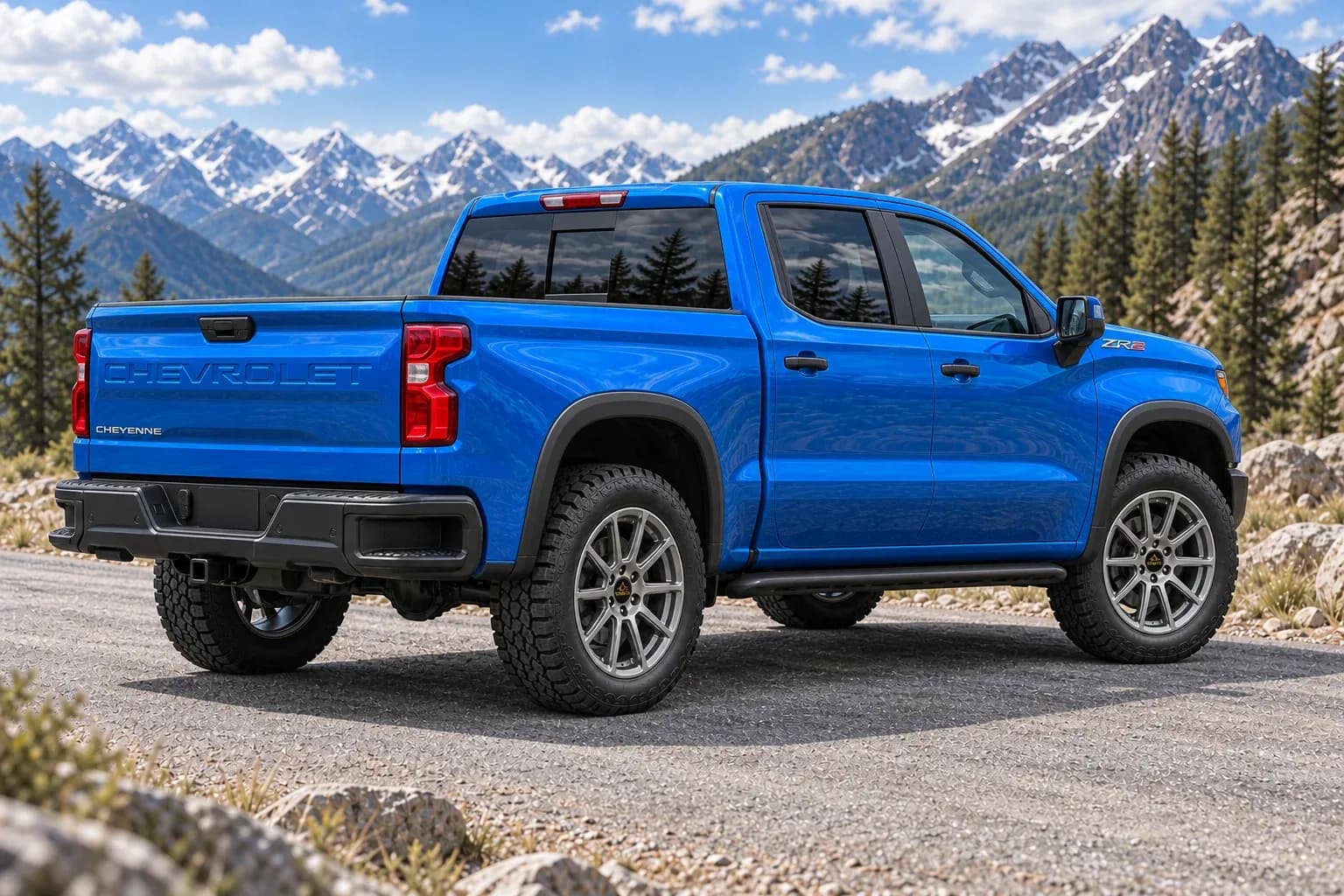 2022 Chevrolet Cheyenne with EW-S-MF-004 wheel, rear right 45 view